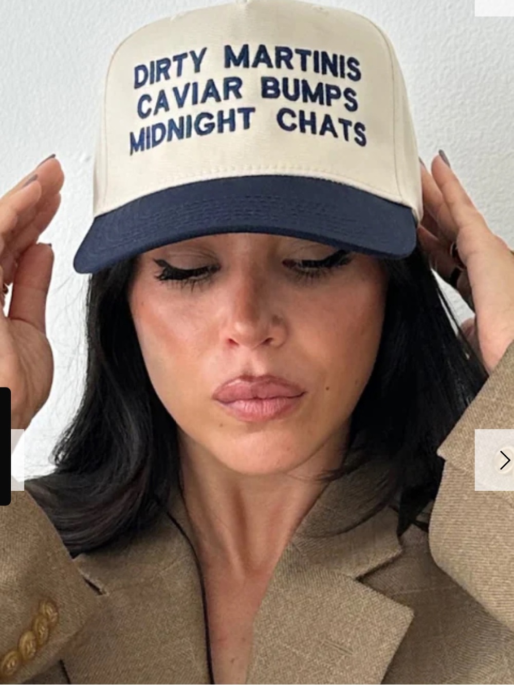Ginneca Row Martini Caviar Trucker Hat